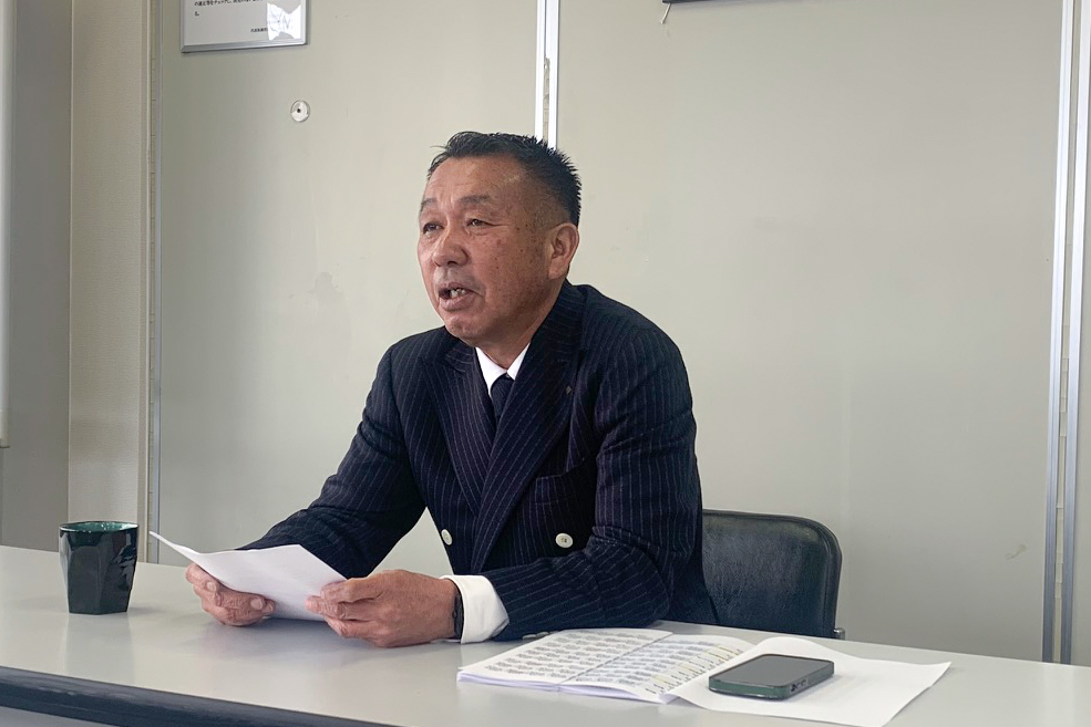 砂山商事の砂山社長の取材